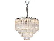Люстра подвесная 8908+2/C Newport прозрачная на 10 ламп, основание никель в стиле классический современный американский 