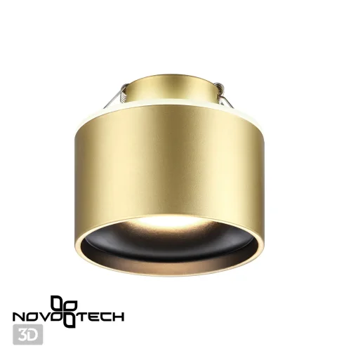Светильник точечный LED с переключателем цветовой температуры Giro 358963 Novotech бронзовый 1 лампа, основание бронзовое в стиле современный хай-тек  фото 5