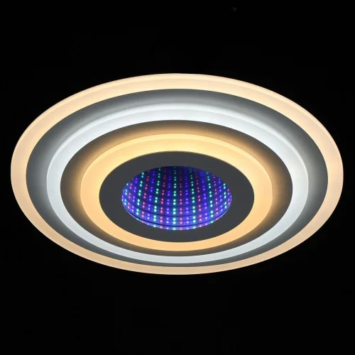 Светильник потолочный LED RGB с пультом Мадлен 424012001 DeMarkt белый 1 лампа, основание белое в стиле хай-тек с пультом фото 3