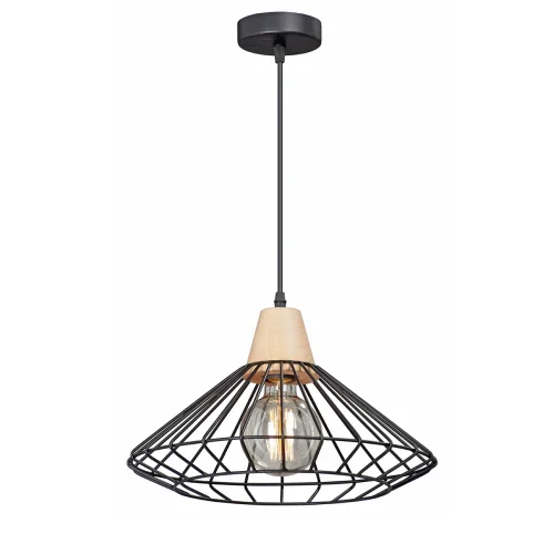 Светильник подвесной V4466-1/1S Vitaluce без плафона на 1 лампу, основание чёрное в стиле лофт 