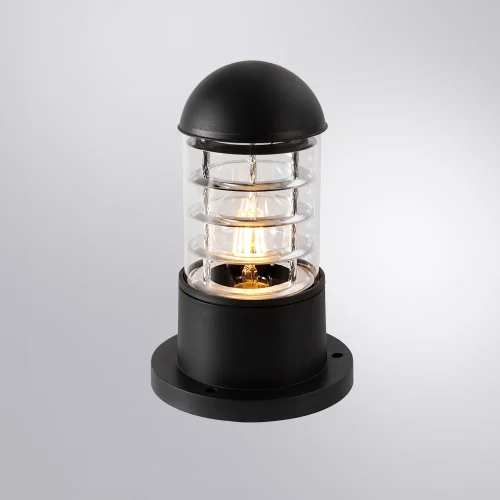 Парковый светильник Coppia A5217FN-1BK Arte Lamp уличный IP44 чёрный 1 лампа, плафон прозрачный в стиле современный E27 фото 3