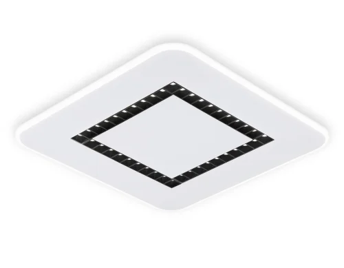 Светильник потолочный LED с пультом FL51415 Ambrella light белый 1 лампа, основание белое в стиле современный хай-тек квадраты