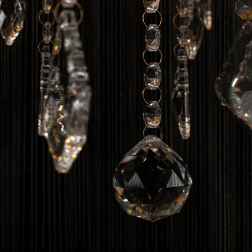 Торшер Vaille Crystal 10450F LOFT IT цепочки графит на 6 ламп, основание графит в стиле арт-деко фото 9