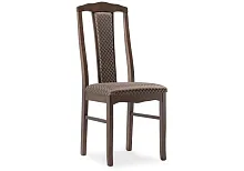 Деревянный стул Гроджин орех / коричневый  450691 Woodville, коричневый/ткань, ножки/массив бука дерево/орех, размеры - ****420*520