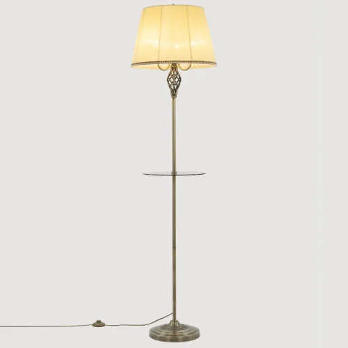 Торшер Вена CL402933T Citilux со столиком бежевый 3 лампы, основание бронзовое в стиле классический прованс
 фото 2