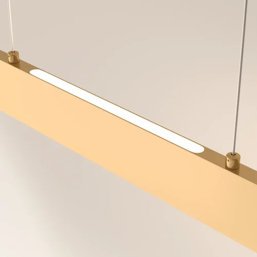 Светильник подвесной LED Step P010PL-L23G4K Maytoni золотой на 1 лампу, основание золотое в стиле современный хай-тек минимализм линейный фото 4