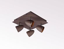Люстра потолочная Punto 193.4 grigio Lucia Tucci коричневая на 4 лампы, основание коричневое в стиле современный 