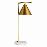 Настольная лампа Dizzie SL1007.204.01 ST-Luce латунь 1 лампа, основание белое мрамор металл в стиле современный лофт 