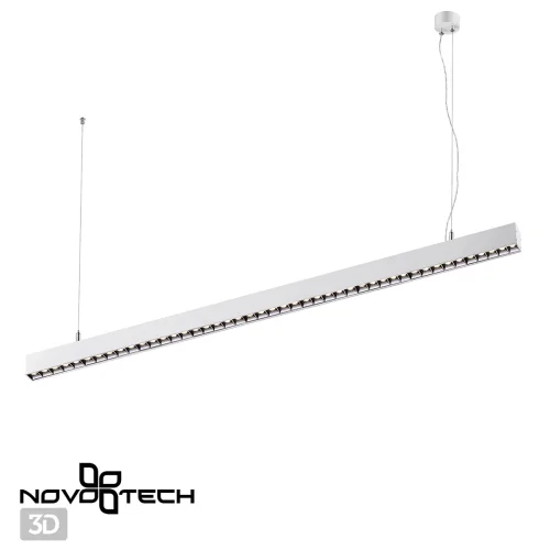 Светильник подвесной LED Iter 358873 Novotech белый 1 лампа, основание белое в стиле современный минимализм линейный фото 7