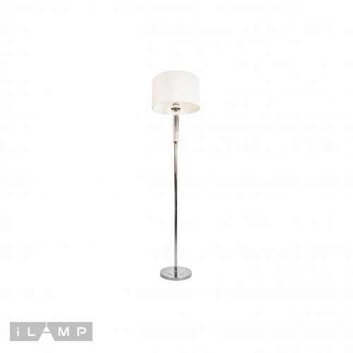 Торшер Alexa F2404-1 Nickel iLamp  белый 1 лампа, основание никель в стиле современный американский
 фото 2