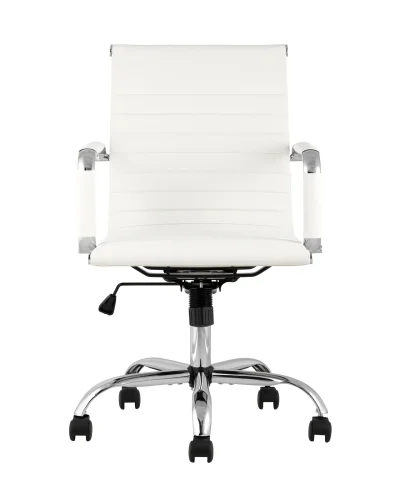 Кресло офисное TopChairs City S, белое УТ000032837 Stool Group, белый/экокожа, ножки/металл/хром, размеры - ****560*620 фото 2