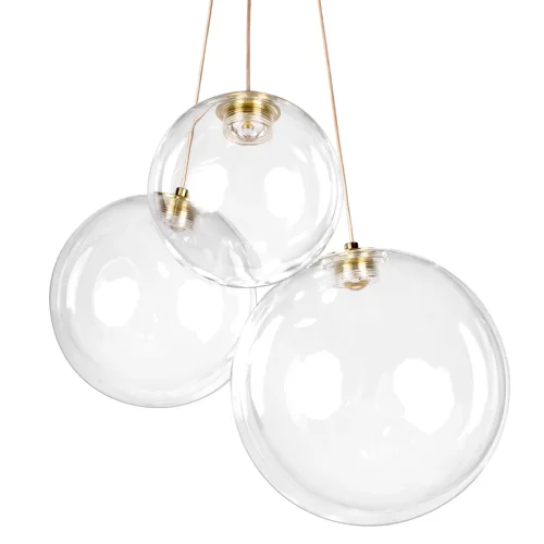 Светильник подвесной LED Pop it 10270/P3 LOFT IT прозрачный на 3 лампы, основание золотое в стиле современный фото 3