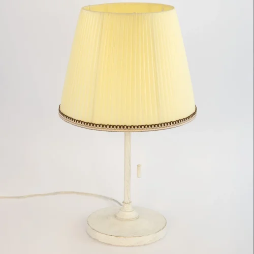 Настольная лампа Линц CL402723 Citilux бежевая 1 лампа, основание патина белое металл в стиле классический прованс  фото 3