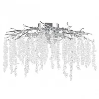 Люстра потолочная Милано-3 23312.850.7.G9.D CR Артемилано прозрачная на 7 ламп, основание хром в стиле флористика современный ветви