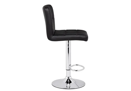 Барный стул Paskal black / chrome 15497 Woodville, чёрный/экокожа, ножки/металл/хром, размеры - *1090***430*530 фото 3