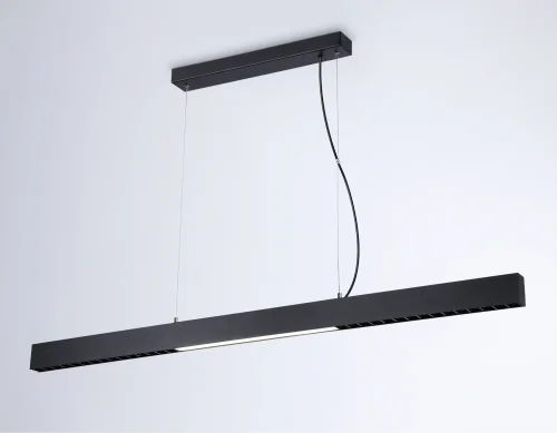 Светильник подвесной LED FL5966 Ambrella light чёрный 1 лампа, основание чёрное в стиле современный хай-тек линейный фото 3