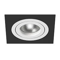 Светильник точечный Intero 16 Quadro i51706 Lightstar белый чёрный 1 лампа, основание чёрное в стиле хай-тек современный 