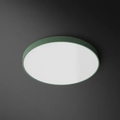 Светильник потолочный DISC COLOR D60 Green 193119-26 ImperiumLoft белый на 1 лампу, основание зелёное в стиле современный 
