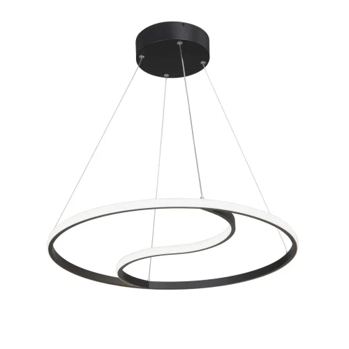 Светильник подвесной LED V4652-1/1S Vitaluce без плафона на 1 лампу, основание чёрное в стиле хай-тек кольца