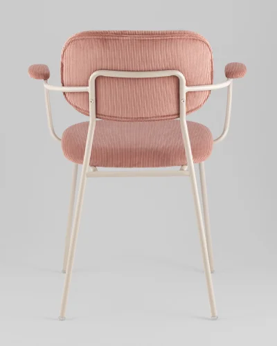 Стул Кэрол, пыльно-розовый, серые ножки УТ000040243 Stool Group, розовый/вельвет, ножки/металл/бежевый, размеры - *770**** фото 5