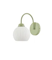 Бра Flora MR2270-1W MyFar белый на 1 лампу, основание зелёное в стиле современный 