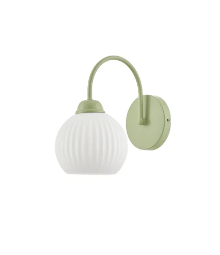 Бра Flora MR2270-1W MyFar белый на 1 лампу, основание зелёное в стиле современный 