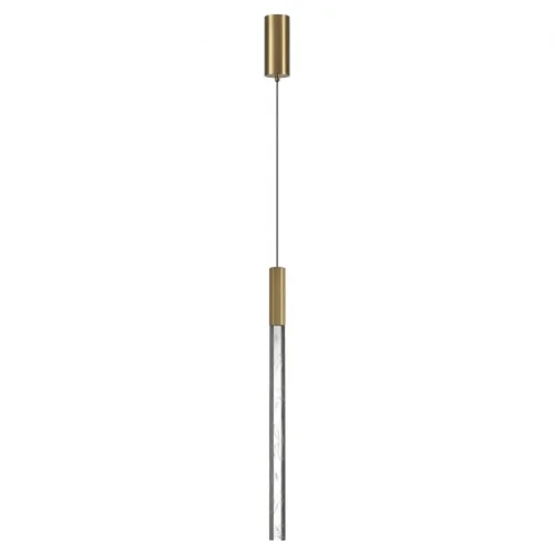 Светильник подвесной LED Aletta 6679/4L Odeon Light прозрачный на 1 лампу, основание античное бронза в стиле современный трубочки