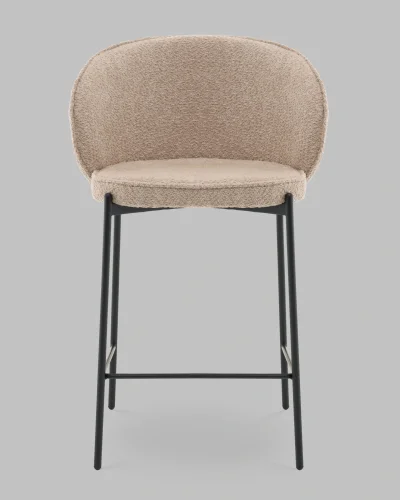 Стул полубарный Тисдейл букле бежевый УТ000041691 Stool Group, бежевый/букле, ножки/металл/чёрный, размеры - ***** фото 2