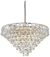 Люстра подвесная хрустальная Lavinia WE106.22.103 Wertmark прозрачная на 22 лампы, основание золотое в стиле классика 
