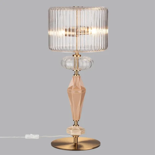 Настольная лампа Terra 5414/2T Odeon Light прозрачная на 2 лампы, основание латунь античное бронза керамика металл в стиле классический современный фото 4