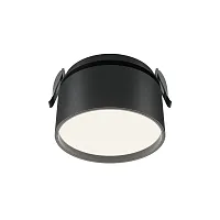 Светильник точечный LED Onda DL024-12W4K-B Maytoni чёрный на 1 лампу, основание чёрное в стиле современный хай-тек круглый