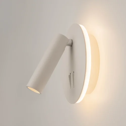 Бра с выключателем LED ios 176 C176-WL-01-6W-W Maytoni белый на 1 лампу, основание белое в стиле современный фото 6