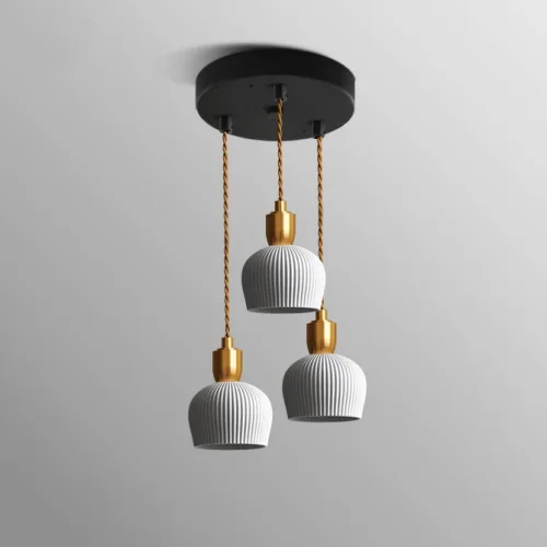 Светильник подвесной OLLY D 213684-26 ImperiumLoft белый на 3 лампы, основание золотое в стиле современный лофт Светильник подвесной OLLY D 213684-26 ImperiumLoft белый на 3 лампы, основание золотое в стиле современный лофт