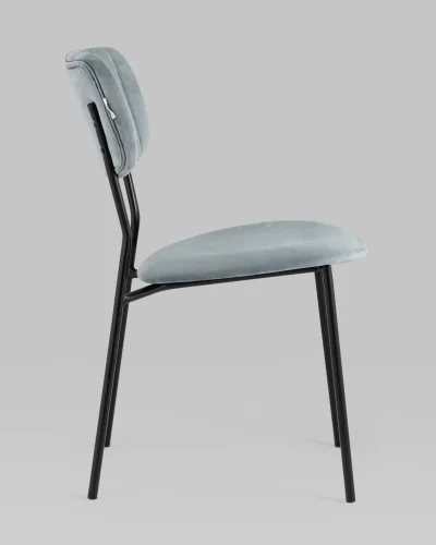 Стул Бандо велюр серый УТ000035325 Stool Group, серый/велюр, ножки/металл/чёрный, размеры - ***** фото 2