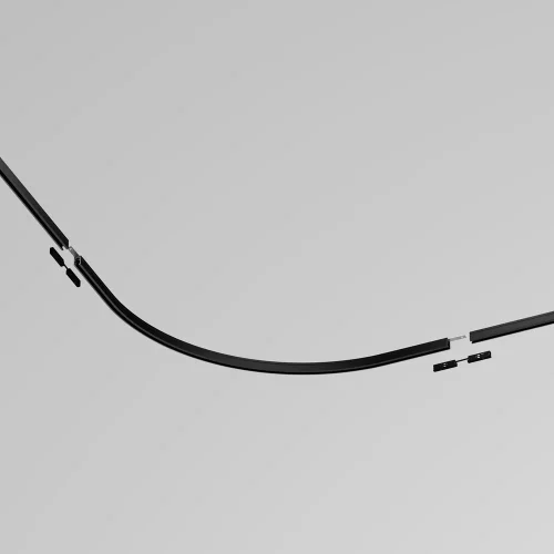 Коннектор радиусный R600 накладной черный Magnetic track system Levity TRA184-R600-11B Maytoni чёрный в стиле современный хай-тек для светильников серии Magnetic track system Levity накладной levity магнитная фото 2
