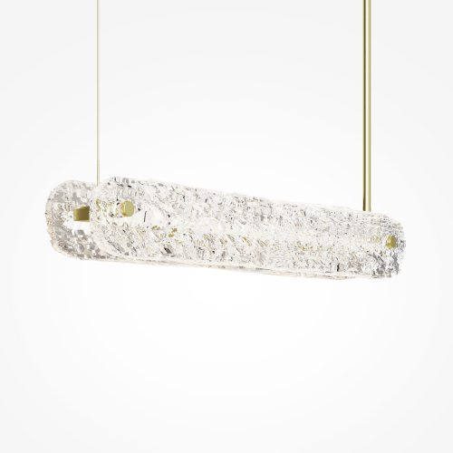 Светильник подвесной LED Frostum MOD439PL-L20BSK Maytoni прозрачный на 1 лампу, основание латунь в стиле современный линейный фото 5