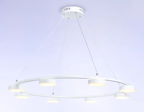 Люстра подвесная LED с пультом FL51761 Ambrella light белая на 1 лампа, основание белое в стиле современный хай-тек с пультом фото 3