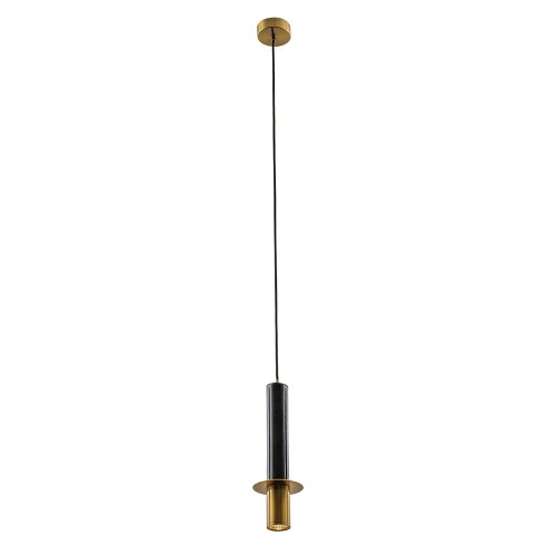 Светильник подвесной LED Ascella A2034SP-1BK Arte Lamp чёрный 1 лампа, основание чёрное в стиле минимализм хай-тек современный трубочки