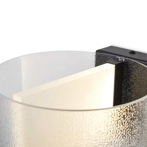 Бра LED Ice FR5541WL-L5B Freya прозрачный на 1 лампу, основание чёрное в стиле современный фото 3