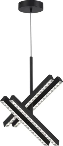 Светильник подвесной LED Euclidics SL1018.413.04 ST-Luce прозрачный на 1 лампу, основание чёрное в стиле хай-тек фото 2