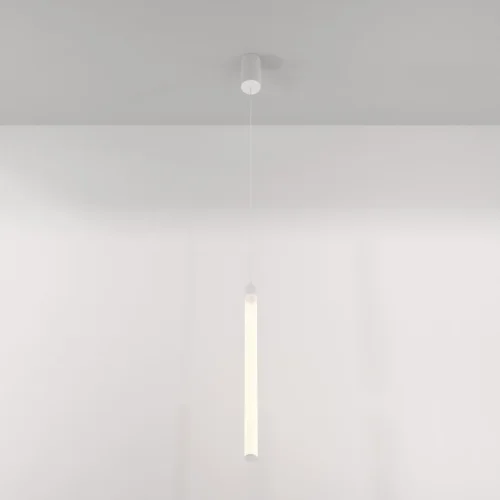 Светильник подвесной LED Ray P022PL-L20W3K Maytoni белый на 1 лампу, основание белое в стиле современный трубочки фото 2