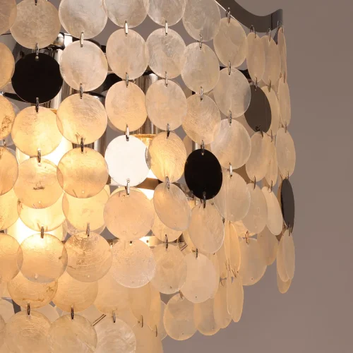 Люстра подвесная Эмилия 607015106 DeMarkt белая на 6 ламп, основание хром в стиле современный фото 4 Люстра подвесная Эмилия 607015106 DeMarkt белая на 6 ламп, основание хром в стиле современный фото 4