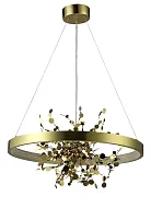 Люстра подвесная LED GARDEN SPLED+3 D600 GOLD Crystal Lux золотая на 1 лампа, основание золотое в стиле современный кольца ветви