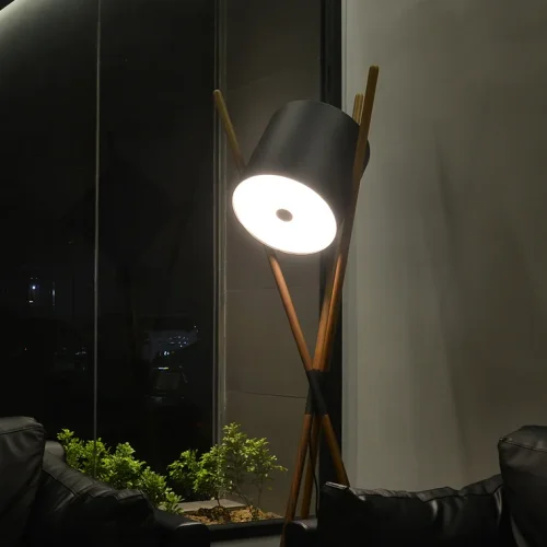 Торшер SHIFT LAMP 101411-26 ImperiumLoft чёрный на 1 лампу, основание коричневое в стиле современный фото 7