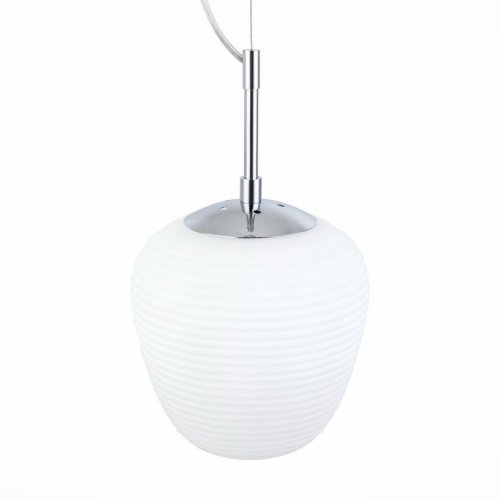 Светильник подвесной Cesare SL1168.103.01 ST-Luce белый 1 лампа, основание хром в стиле современный  фото 4
