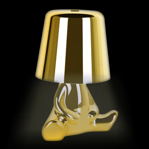 Настольная лампа LED Brothers 10233-E Gold LOFT IT золотая 1 лампа, основание золотое металл в стиле модерн животные фото 4