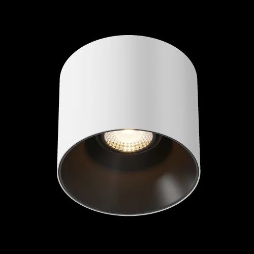 Светильник накладной Alfa LED C064CL-01-15W3K-RD-WB Maytoni белый чёрный на 1 лампу, основание белое в стиле современный хай-тек круглый фото 6