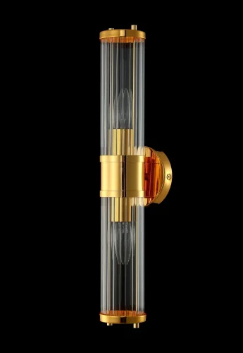 Бра SANCHO AP2 GOLD Crystal Lux прозрачный на 2 лампы, основание золотое в стиле классический фото 3