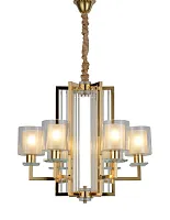 Люстра подвесная Manhattan LDP 8012-6 F.GD Lumina Deco золотая на 6 ламп, основание золотое в стиле современный 