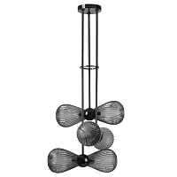 Светильник подвесной Elica 5417/6 Odeon Light серый чёрный 6 ламп, основание чёрное в стиле современный 